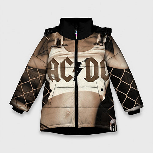 Зимняя куртка для девочки AC/DC Girl / 3D-Черный – фото 1