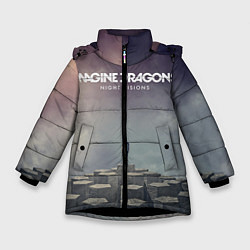Куртка зимняя для девочки Imagine Dragons: Night Visions, цвет: 3D-черный