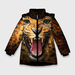 Зимняя куртка для девочки Рык леопарда