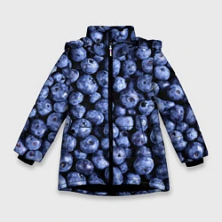 Куртка зимняя для девочки Черника, цвет: 3D-черный