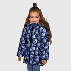 Куртка зимняя для девочки Черника, цвет: 3D-черный — фото 2