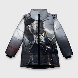 Куртка зимняя для девочки Геральт, цвет: 3D-черный