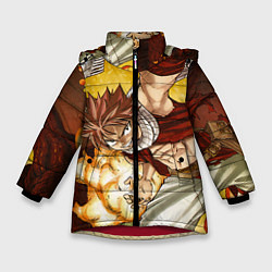 Куртка зимняя для девочки Фэйри Тэйл, цвет: 3D-красный