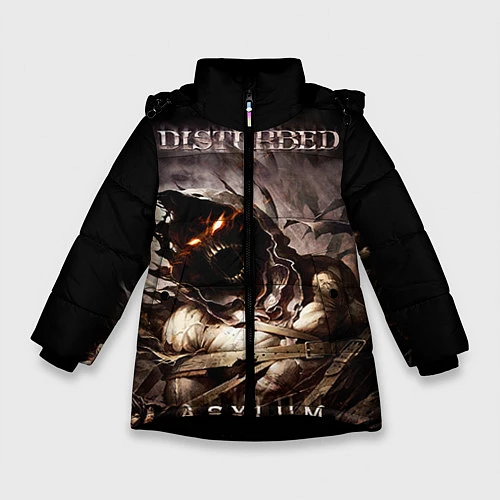 Зимняя куртка для девочки Disturbed / 3D-Черный – фото 1