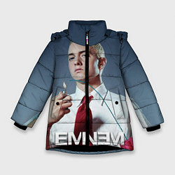 Куртка зимняя для девочки Eminem Fire, цвет: 3D-черный