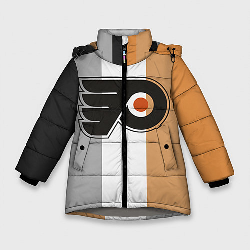 Зимняя куртка для девочки Philadelphia Flyers / 3D-Светло-серый – фото 1