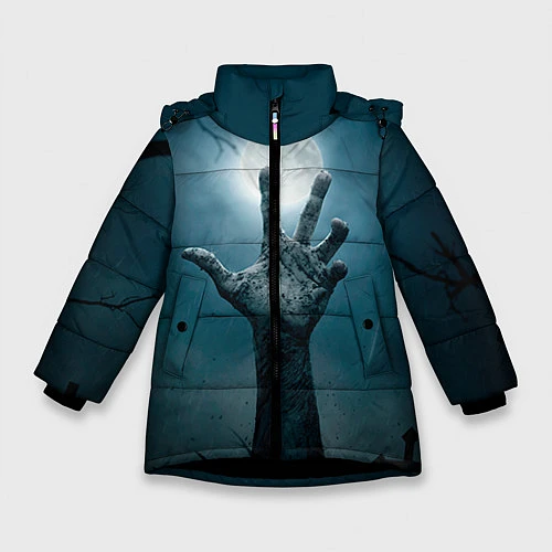 Зимняя куртка для девочки Рука / 3D-Черный – фото 1