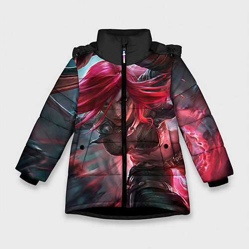 Зимняя куртка для девочки League of legends / 3D-Черный – фото 1