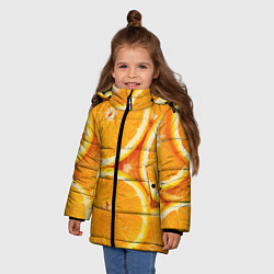 Куртка зимняя для девочки Апельсин, цвет: 3D-светло-серый — фото 2