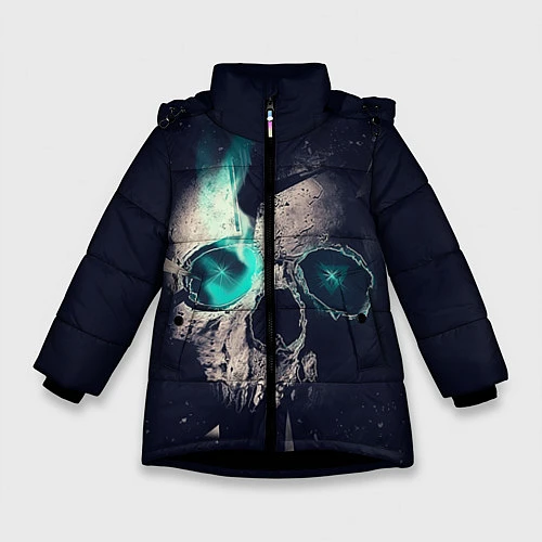 Зимняя куртка для девочки Skull eyes / 3D-Черный – фото 1