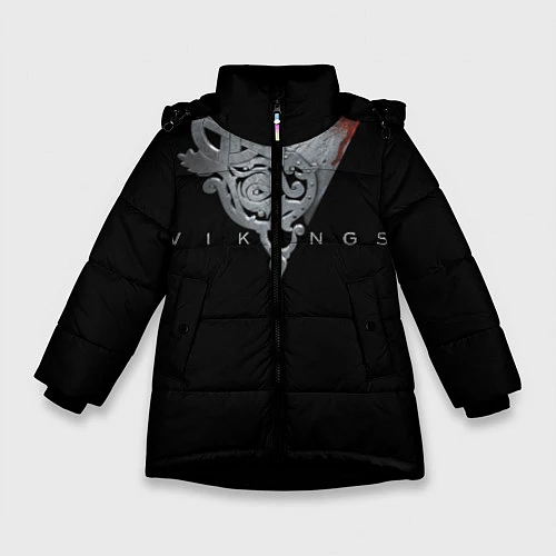 Зимняя куртка для девочки Vikings Emblem / 3D-Черный – фото 1
