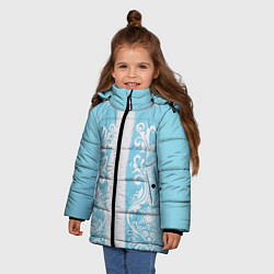Куртка зимняя для девочки Снегурочка, цвет: 3D-светло-серый — фото 2