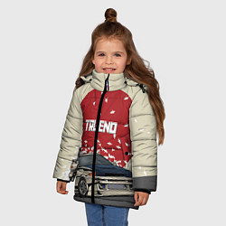 Куртка зимняя для девочки Toyota Trueno ae86, цвет: 3D-красный — фото 2