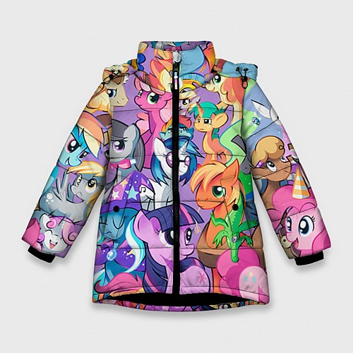 Зимняя куртка для девочки My Little Pony / 3D-Черный – фото 1