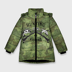 Куртка зимняя для девочки Hunting & Fishing, цвет: 3D-черный
