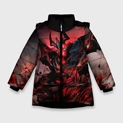 Куртка зимняя для девочки Shadow Fiend, цвет: 3D-черный