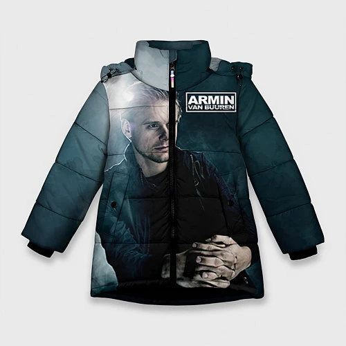 Зимняя куртка для девочки Armin Van Buuren / 3D-Черный – фото 1