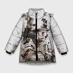 Куртка зимняя для девочки ФСБ Альфа, цвет: 3D-светло-серый