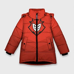 Куртка зимняя для девочки G2 eSports Uniform, цвет: 3D-черный