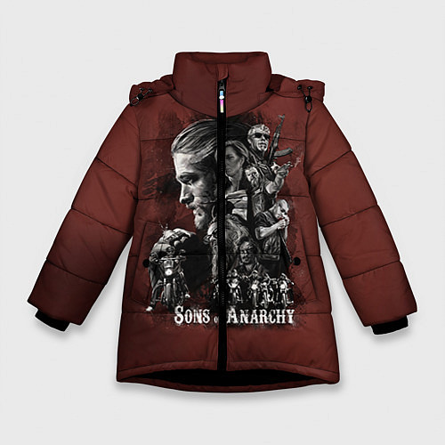 Зимняя куртка для девочки Sons Of Anarchy / 3D-Черный – фото 1