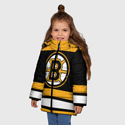 Куртка зимняя для девочки Boston Bruins, цвет: 3D-светло-серый — фото 2