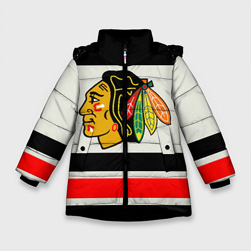 Зимняя куртка для девочки Chicago Blackhawks / 3D-Черный – фото 1