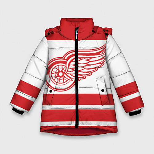 Зимняя куртка для девочки Detroit Red Wings / 3D-Красный – фото 1