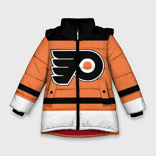 Зимняя куртка для девочки Philadelphia Flyers / 3D-Красный – фото 1