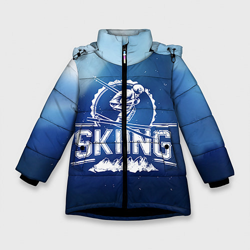 Зимняя куртка для девочки Лыжный спорт / 3D-Черный – фото 1