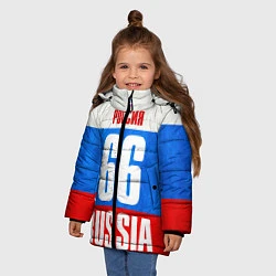 Куртка зимняя для девочки Russia: from 66, цвет: 3D-черный — фото 2