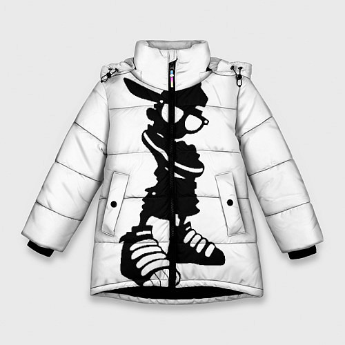 Зимняя куртка для девочки Пацанчик / 3D-Черный – фото 1
