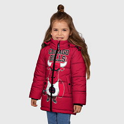 Куртка зимняя для девочки Chicago bulls, цвет: 3D-черный — фото 2