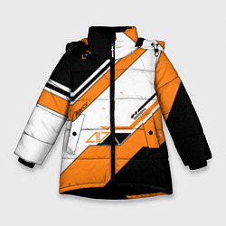 Куртка зимняя для девочки CS:GO Asiimov, цвет: 3D-черный