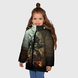 Куртка зимняя для девочки Титан, цвет: 3D-светло-серый — фото 2