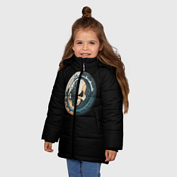 Куртка зимняя для девочки Adeptus Mechanicus, цвет: 3D-черный — фото 2