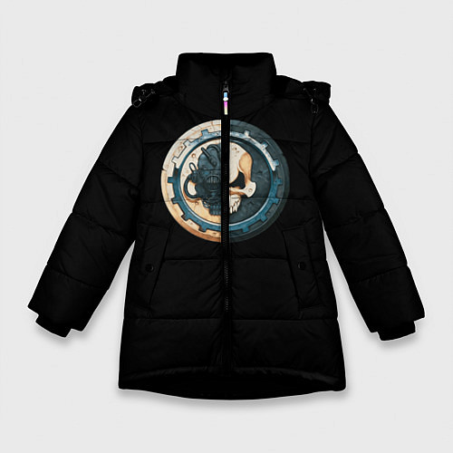 Зимняя куртка для девочки Adeptus Mechanicus / 3D-Черный – фото 1