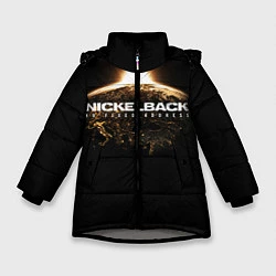 Куртка зимняя для девочки Nickelback: No fixed address, цвет: 3D-светло-серый