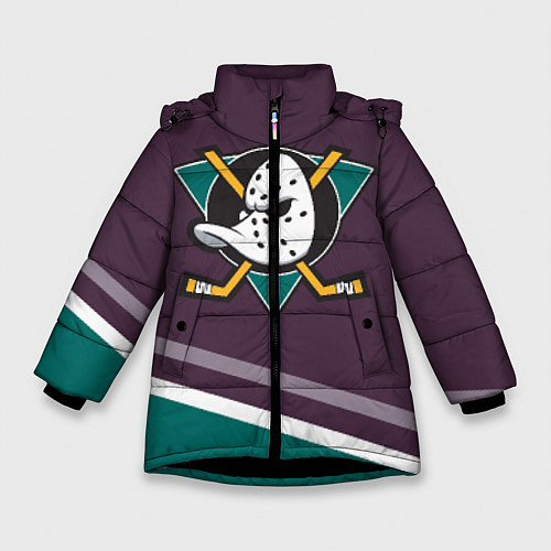 Зимняя куртка для девочки Anaheim Ducks Selanne / 3D-Черный – фото 1