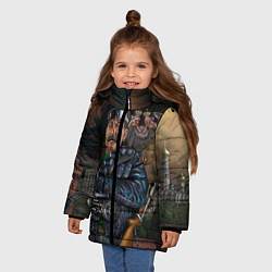 Куртка зимняя для девочки Сталин военный, цвет: 3D-красный — фото 2
