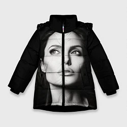 Куртка зимняя для девочки Mono Jolie, цвет: 3D-черный
