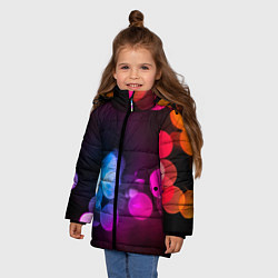 Куртка зимняя для девочки Light Spots, цвет: 3D-черный — фото 2