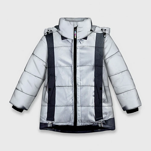 Зимняя куртка для девочки Рубашка с подтяжками / 3D-Черный – фото 1
