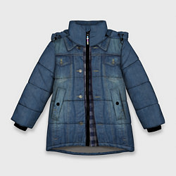 Куртка зимняя для девочки Джинсовка, цвет: 3D-светло-серый