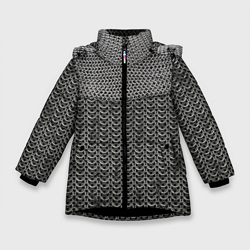 Зимняя куртка для девочки Кольчуга / 3D-Черный – фото 1
