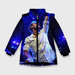 Куртка зимняя для девочки Armin Van Buuren, цвет: 3D-черный