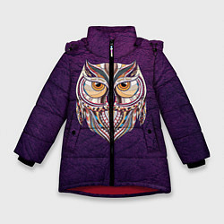 Зимняя куртка для девочки Расписная сова