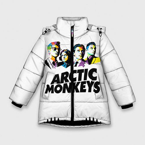 Зимняя куртка для девочки Arctic Monkeys: Music Wave / 3D-Черный – фото 1