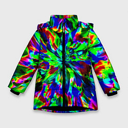 Куртка зимняя для девочки Оксид красок, цвет: 3D-черный