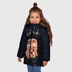Куртка зимняя для девочки Mаrilyn Manson: Biker, цвет: 3D-черный — фото 2