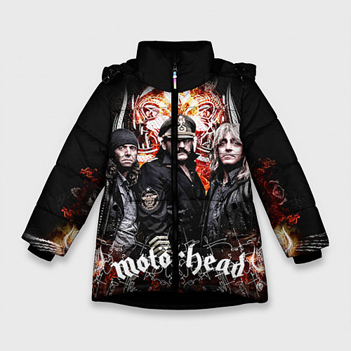 Зимняя куртка для девочки Motorhead Band / 3D-Черный – фото 1